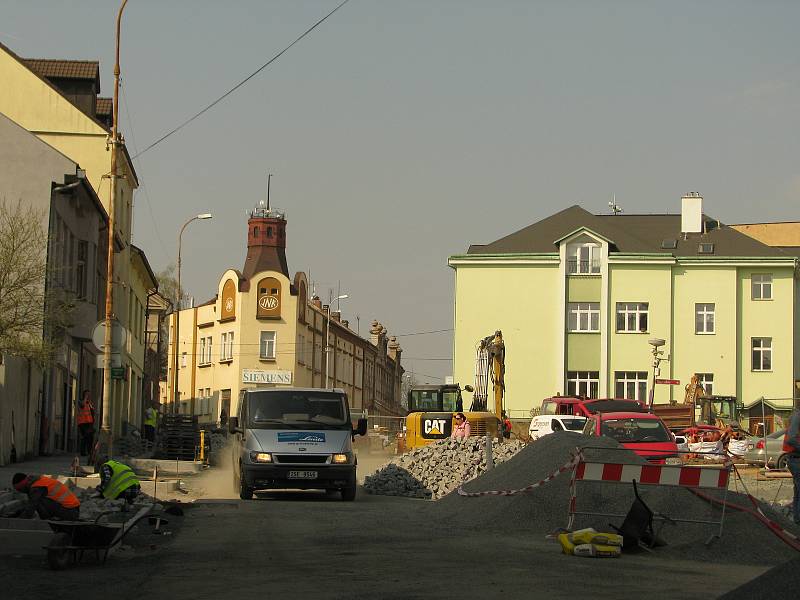 Rekonstrukce Pražské ulice v Kolíně.