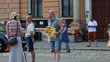 Z protibabišovské demonstrace v Českém Brodě.