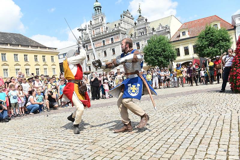 Z pozvánky na rekonstrukci historické bitvy 'Čas králů' na Karlově náměstí v Kolíně.