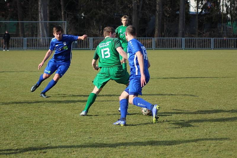 Z fotbalového utkání krajského přeboru Český Brod B - Polaban Nymburk (1:1)