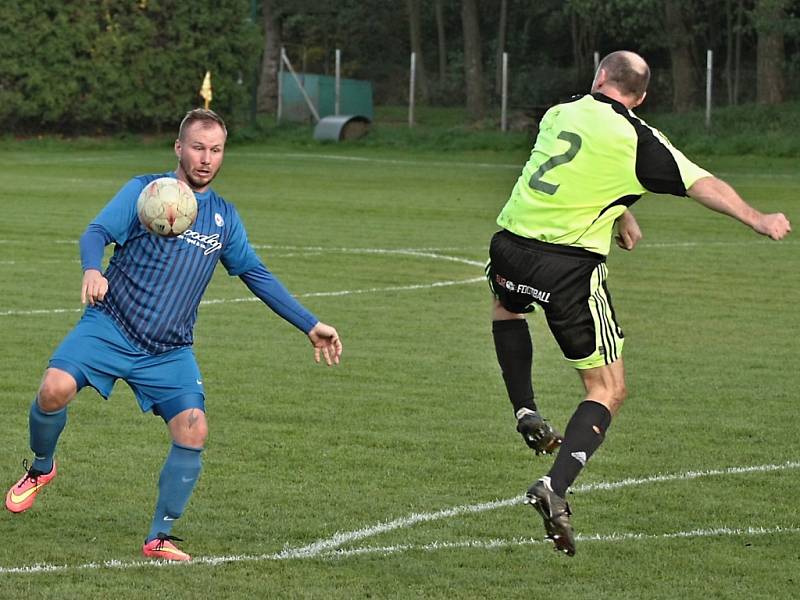 Z utkání Kouřim - Břežany II (1:1).