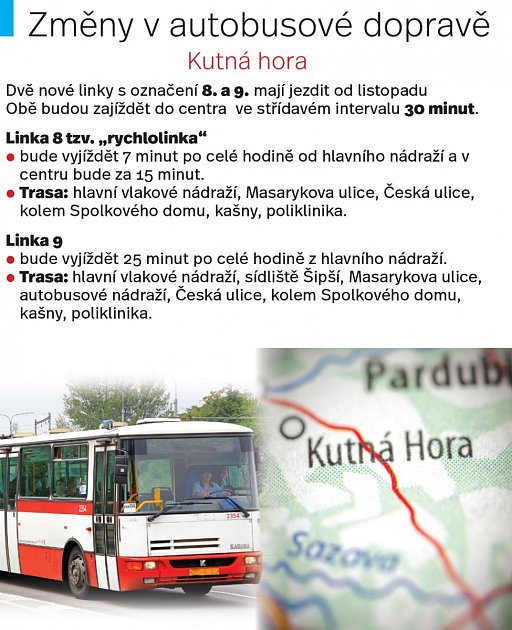 Změny v autobusové dopravě.