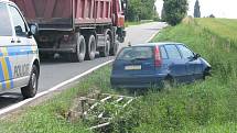 Autonehoda na výjezdu z Kolína na Polepy, 30.6.2009