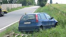 Autonehoda na výjezdu z Kolína na Polepy, 30.6.2009