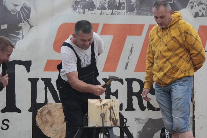 Nedělní odpoledne ve Viticích zpestřil Timbersports.