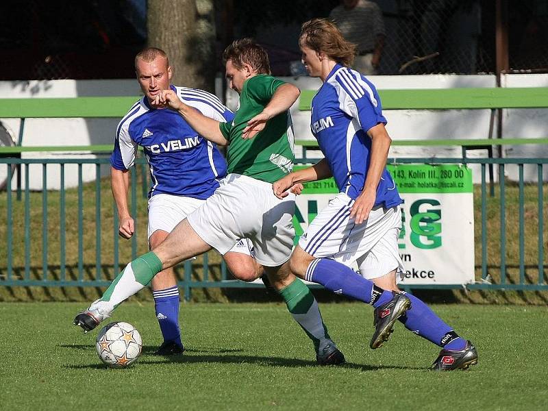 Z utkání Velim B - Bílé Podolí (2:0).