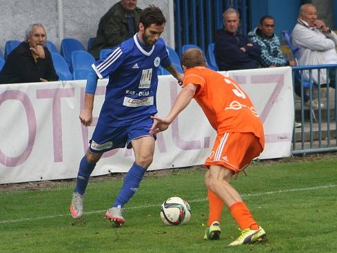 Z utkání FK Kolín - Živanice (1:2).