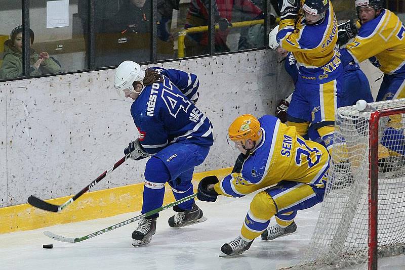 Z utkání 1. kola play off Kolín - Nymburk (3:4).