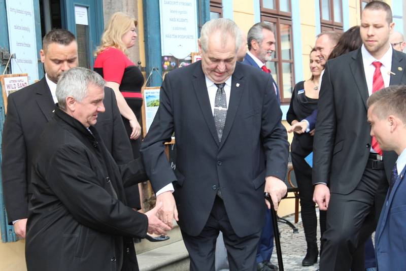 Prezident Miloš Zeman v Kostelci