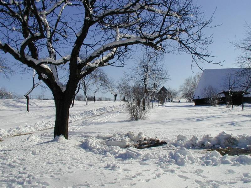 Kouřimský skanzen pod sněhovou nadílkou