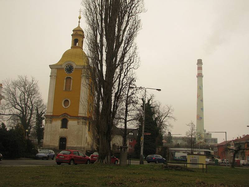 Jiráskovo náměstí v Kolíně, březen 2021