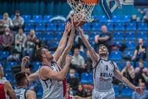 Z utkání 13. kola NBL Geosan Kolín - Olomoucko (102:94 pp).