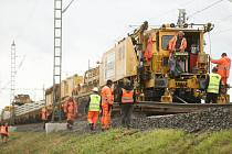 Oprava kolejí mezi Prahou a Kolínem na hlavním koridoru propojujícím Čechy s Moravou 