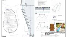 Projekt kuličkové dráhy na centrálním dětském hřišti v Kolíně.