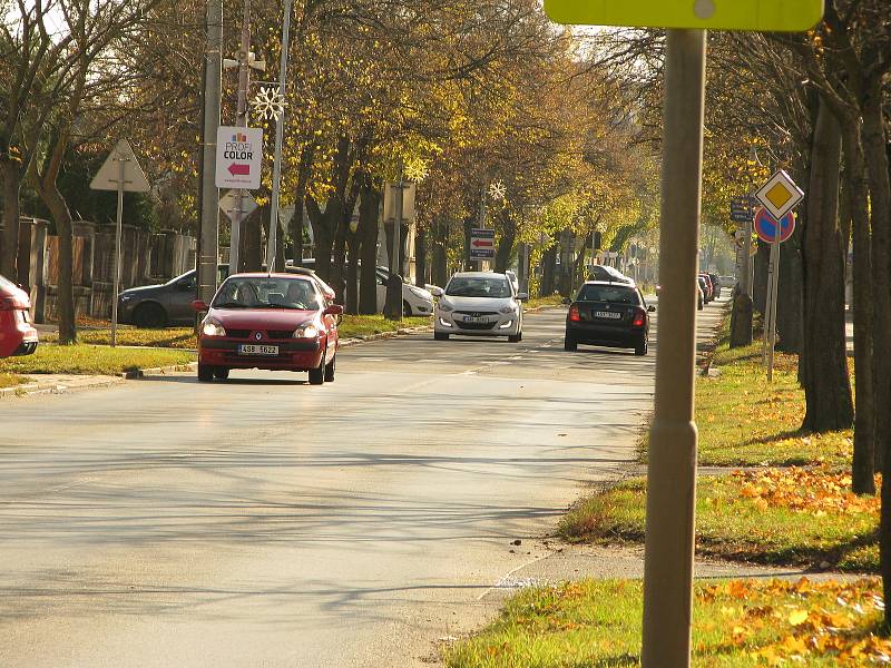 Veltrubská ulice v Kolíně.