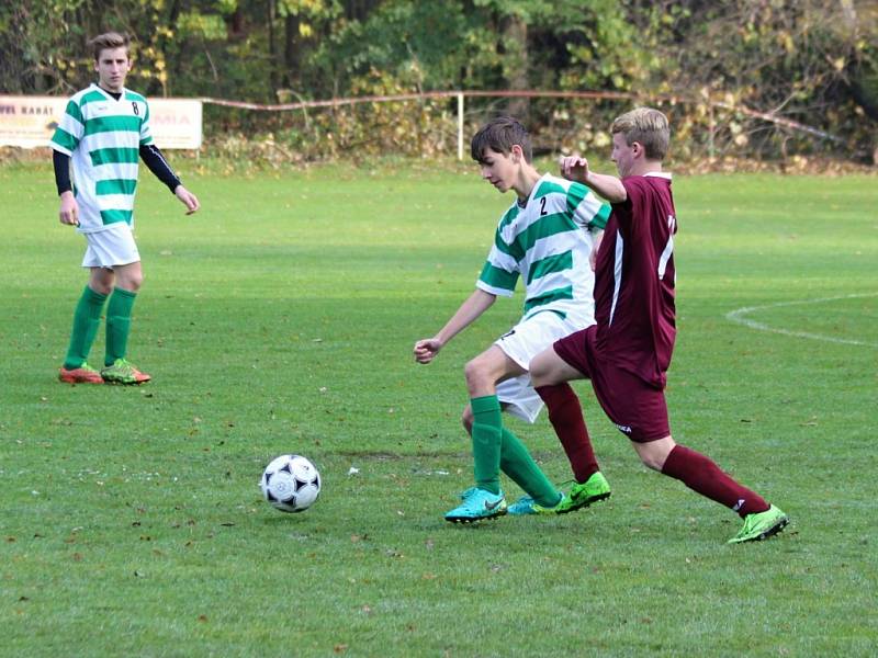 Z utkání okresního přeboru dorostu Zásmuky - Kouřim (1:3).