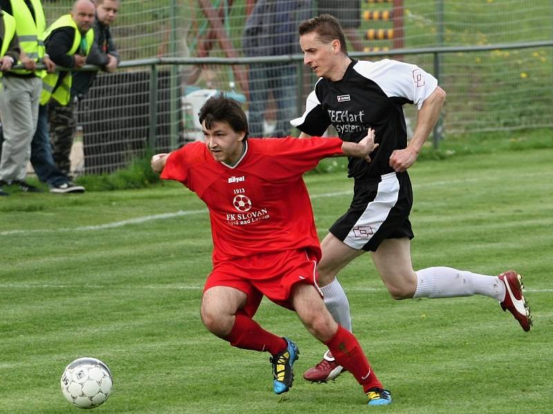 Z utkání Třebovle - Lysá nad Labem (2:2).