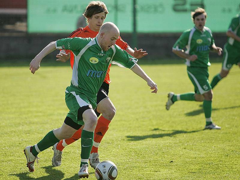 Z utkání krajského přeboru Polepy - Nymburk (3:0).