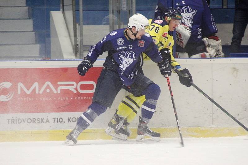 Z hokejového utkání Chance ligy Kolín - Ústí nad Labem (3:4)