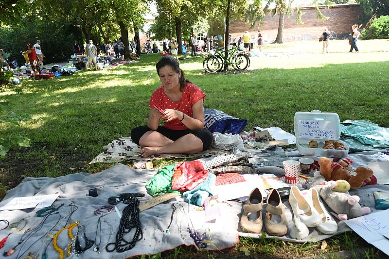 V kolínském Komenského parku nabízeli lidé věci, které již nepotřebují, ale někomu jinému mohou ještě posloužit.