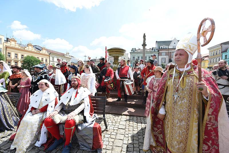 Z pozvánky na rekonstrukci historické bitvy 'Čas králů' na Karlově náměstí v Kolíně.