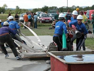 Kutnohorská hasičská liga v Krchlebech.