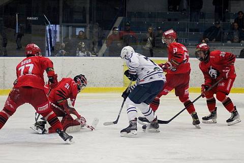 Z hokejového utkání Chance ligy Kolín - Frýdek-Místek