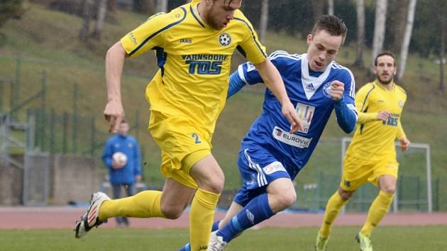 Z utkání Varnsdorf - FK Kolín (3:1).