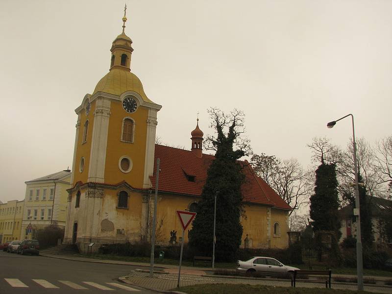 Jiráskovo náměstí v Kolíně, březen 2021