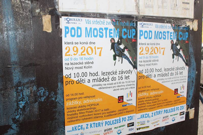 Pod mostem cup se konal počtvrté v Kolíně na lezecké stěně pod Novým mostem.