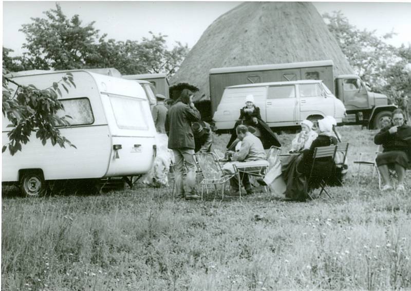 Natáčení dokumentárního filmu o skanzenech, rok 1981