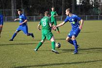 Z fotbalového utkání krajského přeboru Český Brod B - Polaban Nymburk (1:1)