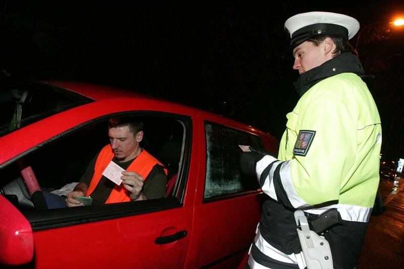 Dopravní policiejní akce PČR na Kolínsku. 23.1. 2009