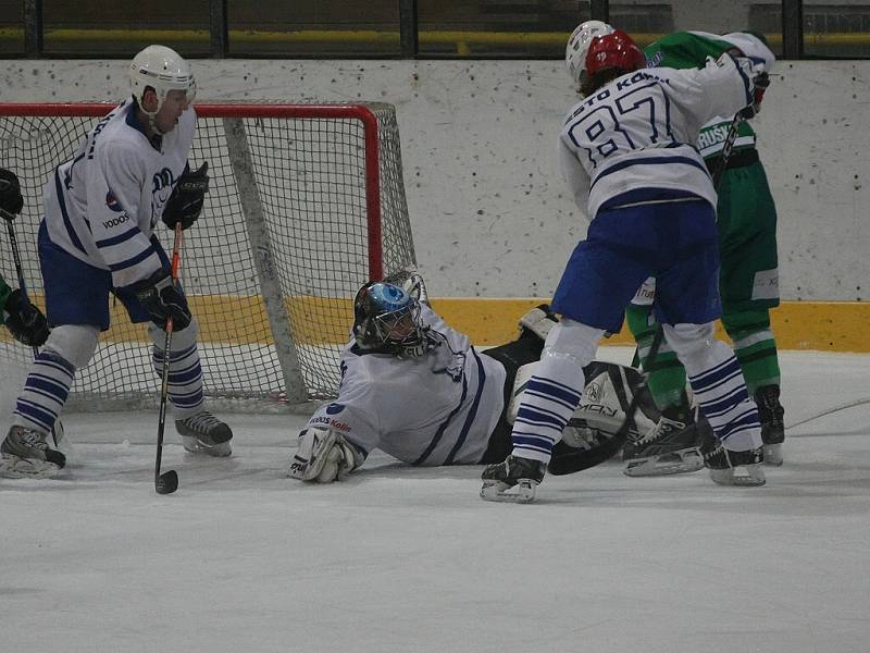 Z utkání druhé hokejové ligy Kolín - Trutnov (2:3 po prodloužení).