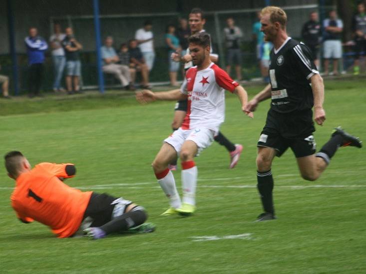 Z přátelského utkání Kolín - Slavia Praha "21" (1:4).