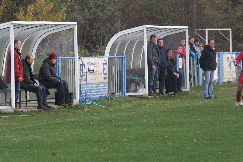 Z utkání Velký Osek - Libodřice (1:2).