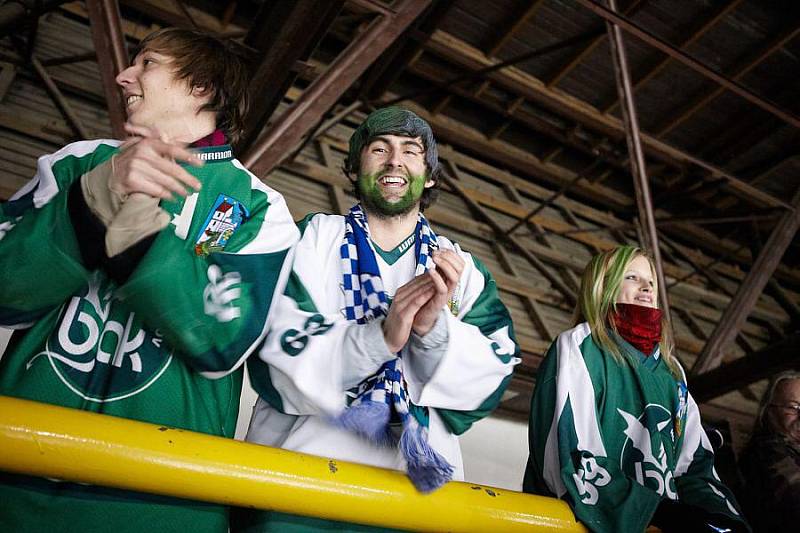 Z utkání čtvrtfinále play off druhé ligy Trutnov - Kolín (5:0).