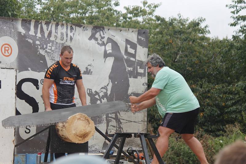 Nedělní odpoledne ve Viticích zpestřil Timbersports.