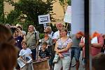 Z protibabišovské demonstrace v Českém Brodě.