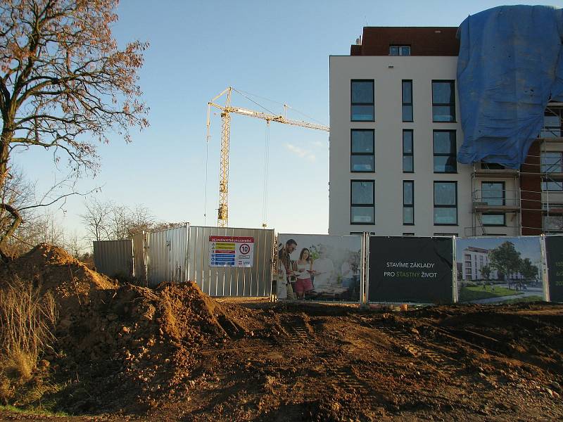Z výstavby bytových domů v lokalitě Za Jízdárnou v Kolíně.