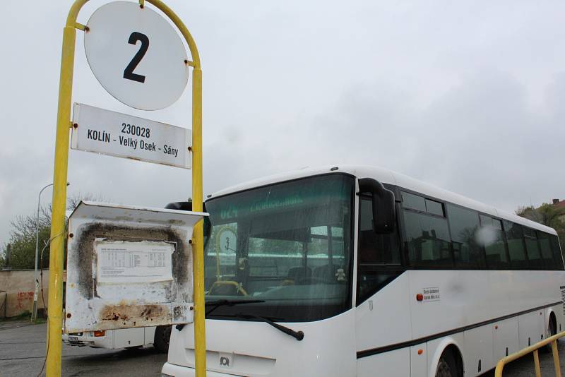 Autobusové nádraží v Kolíně před zahájením rekonstrukce