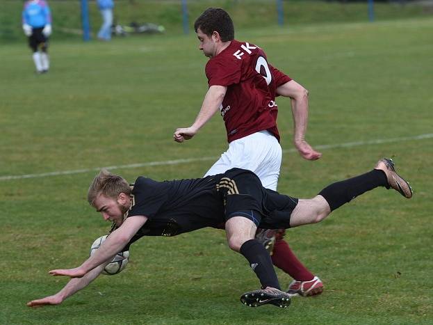 Z utkání Polepy - B. Poděbrady (4:1).