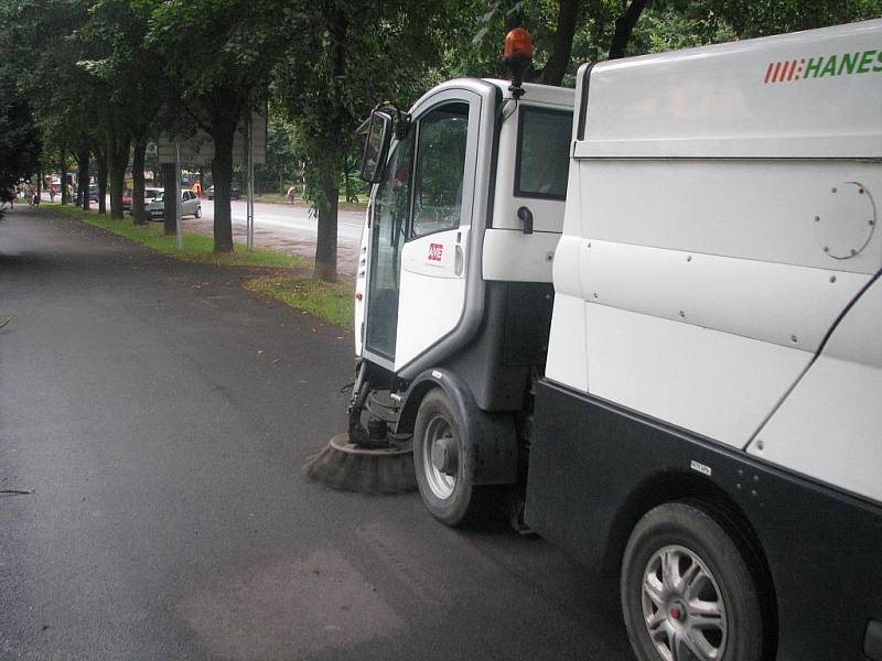 Blokové čištění Masarykovy ulice v Kolíně