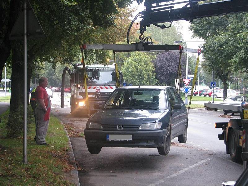 Blokové čištění Masarykovy ulice v Kolíně