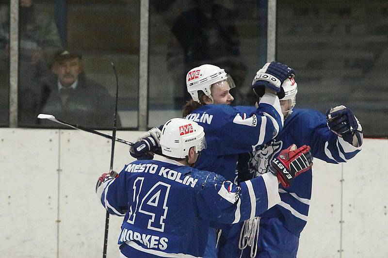 Z druhého utkání čtvrtfinále play-off II. NHL;  Kolín - Trutnov