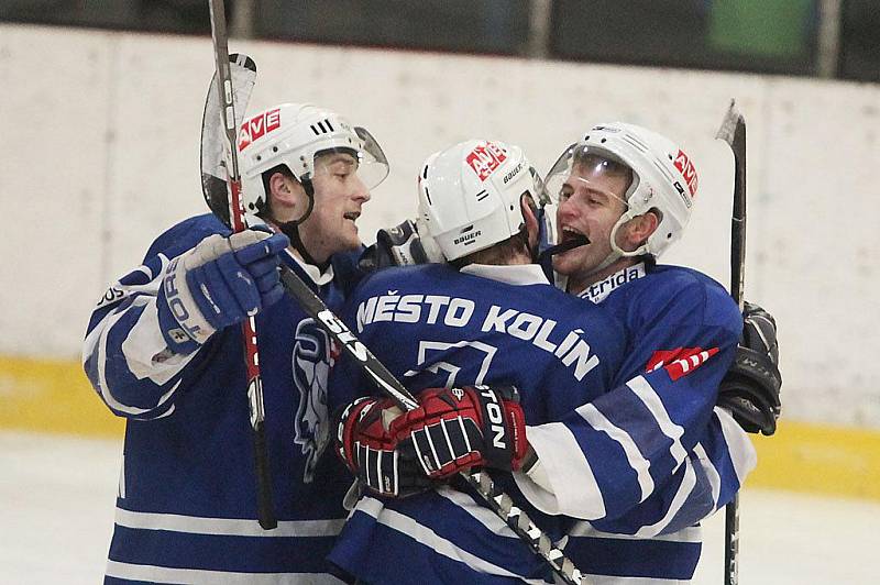 Z druhého utkání čtvrtfinále play-off II. NHL;  Kolín - Trutnov