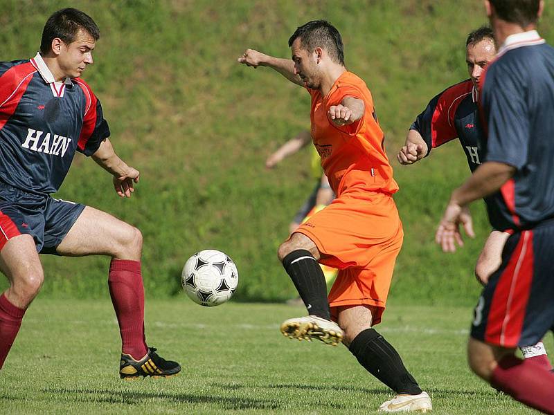 Z utkání Libodřice - Tuchoraz (2:3).