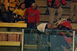 Na hokejovém utkání v Nymburce se poprali fanoušci Kutné Hory a Kolína.