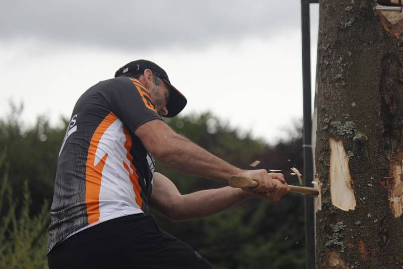 Nedělní odpoledne ve Viticích zpestřil Timbersports.