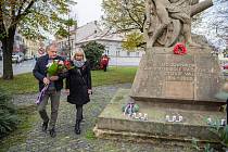 Uctění památky válečných veteránů v Kolíně.